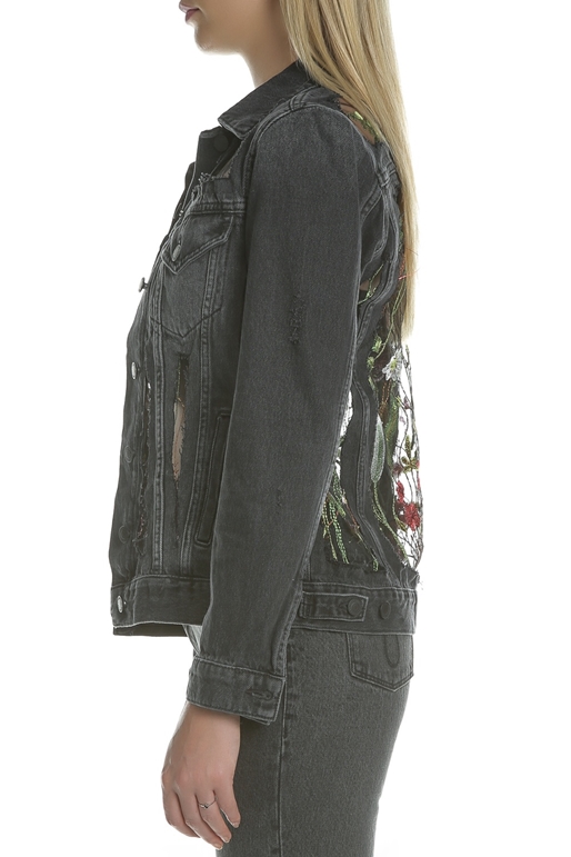 GUESS-Γυναικείο jean jacket GUESS μαύρο